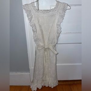 White lace mini dress